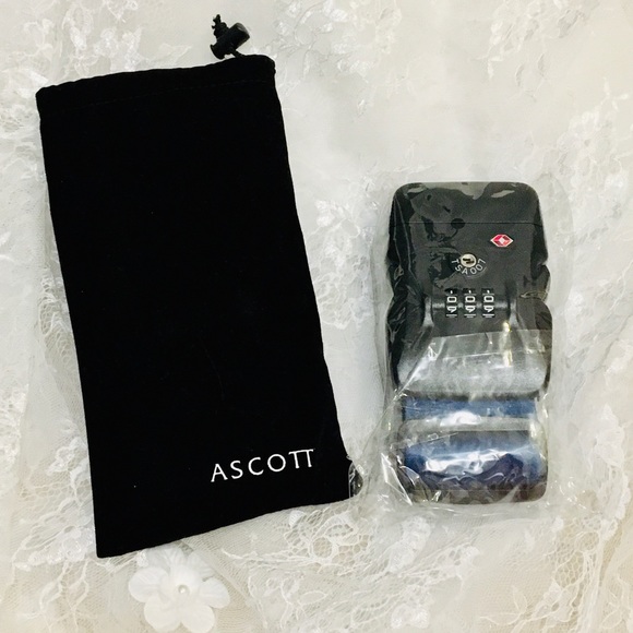 Luggage combination lock FAA approved strap BLUE Ascott brand - Picture 5 of 8